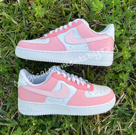 Pink Air Force 1 Air Force 1s Custom Pink Air Forces Custom - Etsy