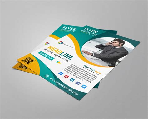 Business Flyer Template Design PSD – GraphicsFamily