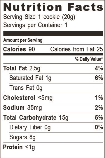 Nutrition Data Subway Cookies - Nutrition Ftempo