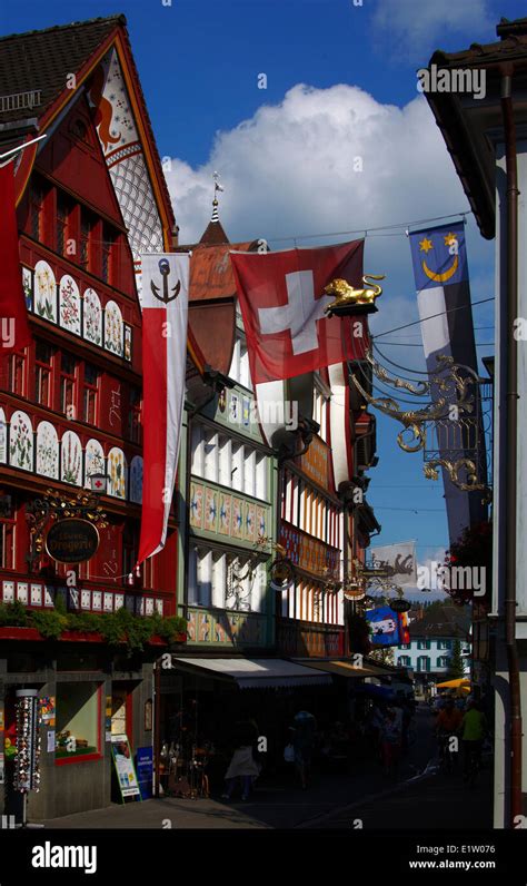 Europe, Switzerland, Appenzell Innerrhoden Canton, Appenzell city, High ...