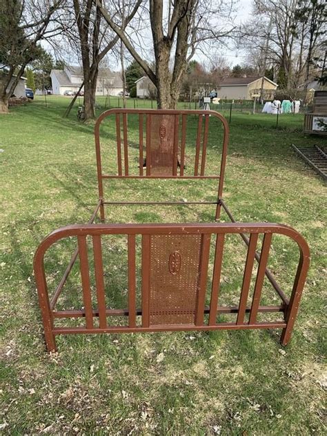 Antique Full Metal Bed Frame. Early 1900s Weaved Ornate - Etsy | Full metal bed frame, Rustic ...