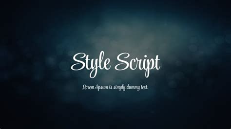 Style Script Font : Download Free for Desktop & Webfont