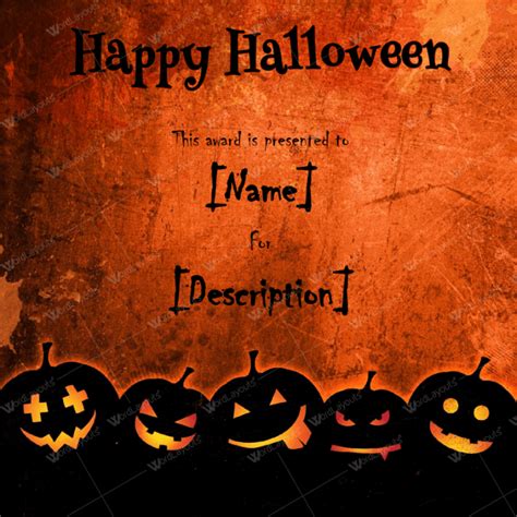 Halloween Award Certificates - 5+ Printables for Microsoft Word