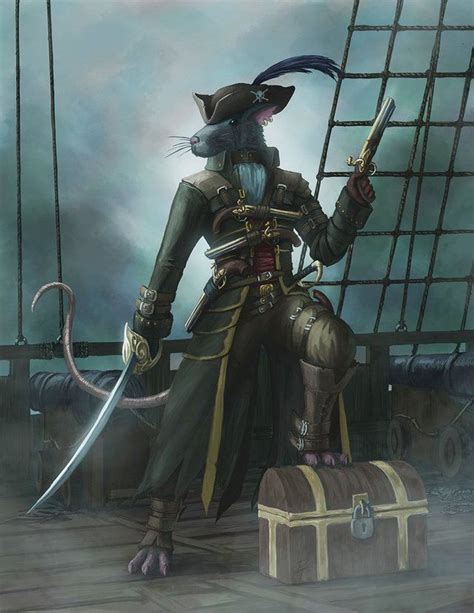 "Commission - Ratman Pirate Captain" by Tamás Patkós : ImaginaryHybrids | Fantasy character ...