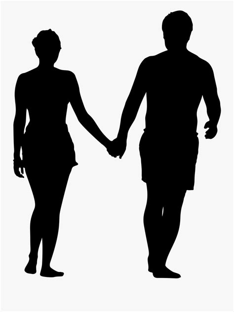 Clipart - Couple Holding Hands Silhouette Png , Free Transparent Clipart - ClipartKey