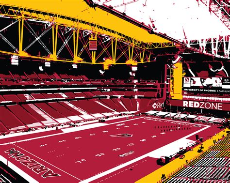 Arizona football stadium art University of Phoenix Stadium | Etsy