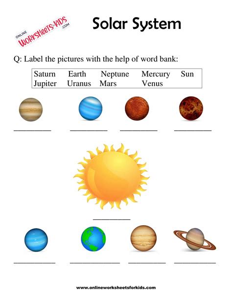 planets in our solar system worksheet education com - planets solar system matching flash cards ...