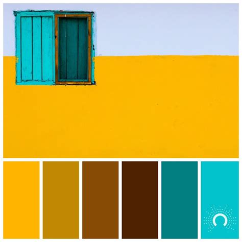 color palette, color combination, Farbpalette, hue, yellow, gelb, turquoise, türkis ...