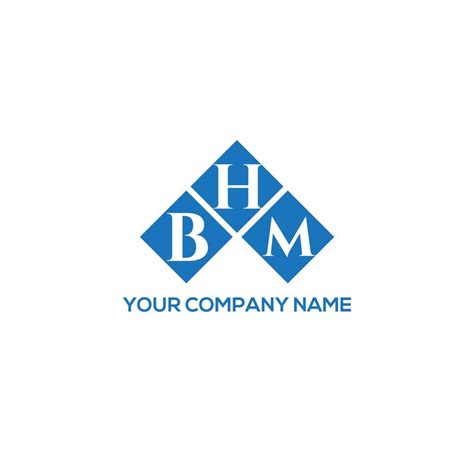 BHM letter logo design on WHITE background. BHM creative initials ...