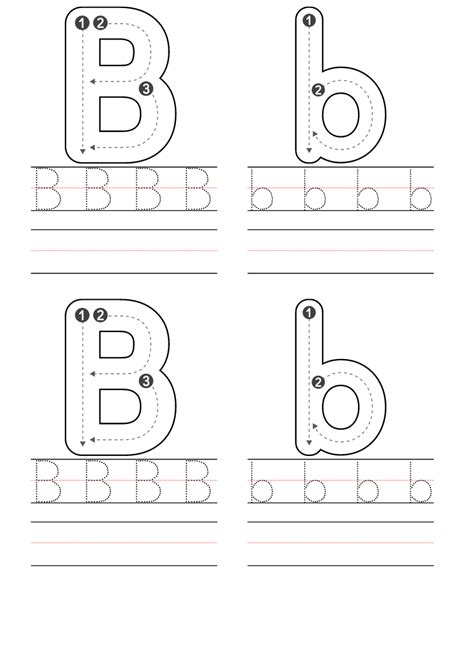 Free Kindergarten Letter B Worksheets Printable PDF