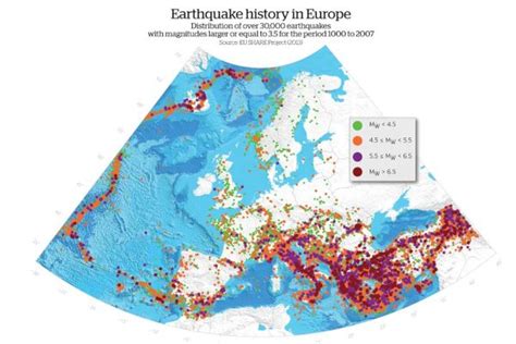 Danger zones: mapping Europe’s earthquakes - Geographical