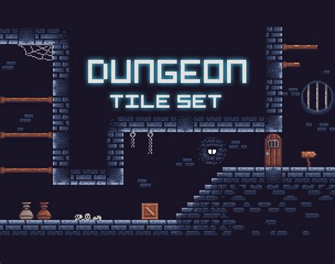 Dungeon Platformer Tile Set (Pixel Art) by David G