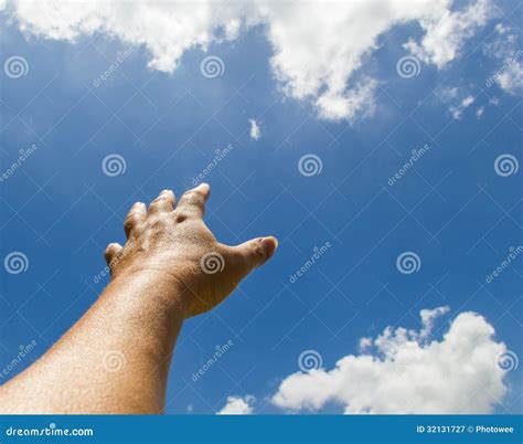 Hand Reaching Out Towards The Sky Royalty Free Stock Photography ...