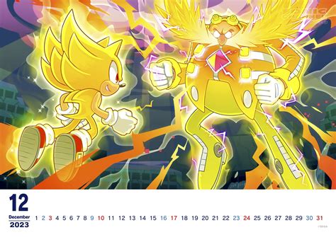 Sonic Channel Calendar December 2023: Super Sonic Takes On... Super ...