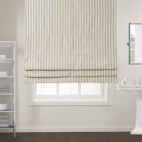 Amazon.com: Artdix Cordless Roman Shades Blinds Window Shades - Grey Green Stripe Blackout Light ...