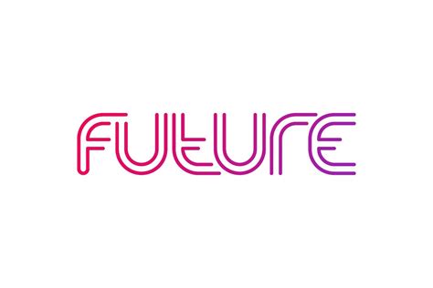 Future vector logo, line design with gradient 3184399 Vector Art at ...