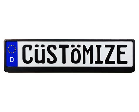 Custom German License Plate with Frame – ZPlates.com