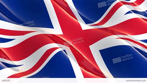 UK Flag Waving Seamless Loop Stock Animation | 3400578