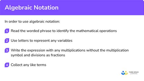 Algebraic Notation - GCSE Maths - Steps, Examples & Worksheet