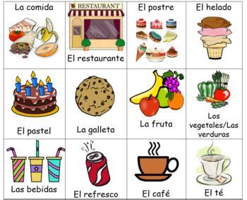 Spanish Food/Restaurant Flash Cards | Spanish food, Spanish, Flashcards