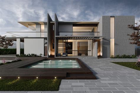 Modern Villa. Exterior 3dVisualization. :: Behance