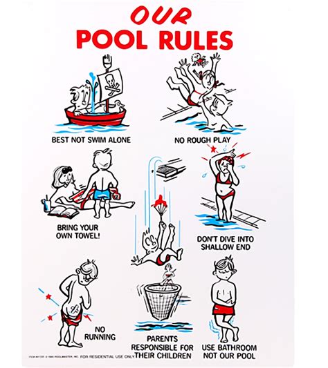 Poolmaster "Our Pool Rules" 18" X 24" Sign at SwimOutlet.com