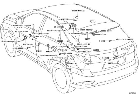 Exploring the Lexis RX 350 Exterior: Diagram of Parts