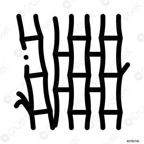 Bamboo stalks icon vector outline illustration - stock vector 3780746 | Crushpixel