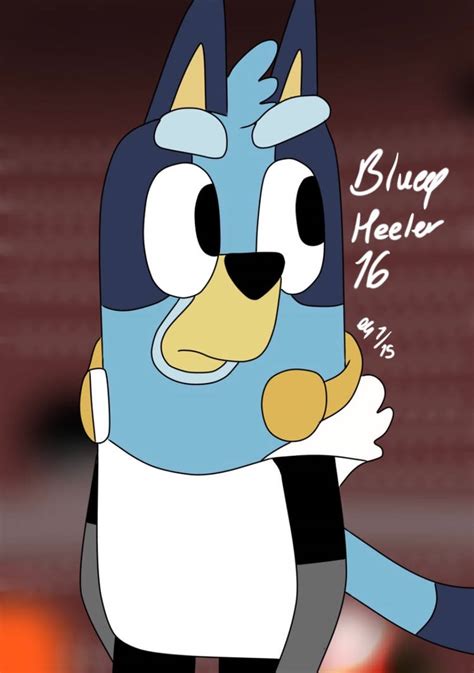 bluey pose in color! by jbarcaman on DeviantArt