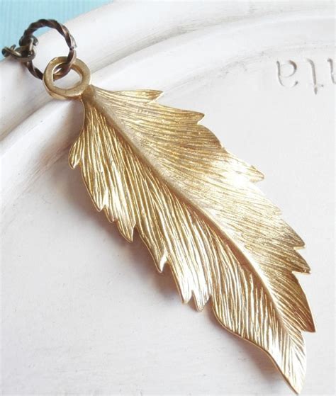 Golden Leaf Necklace Gold Brass Botanical | Gold leaf necklace, Cute jewelry, Necklace