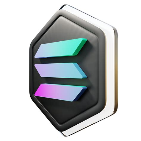 Solana SOL Badge Crypto 3D Rendering 11307344 PNG