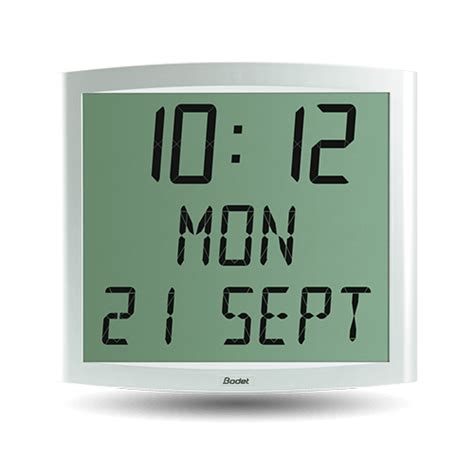 Indoor LCD digital clock with fixed or alternating display