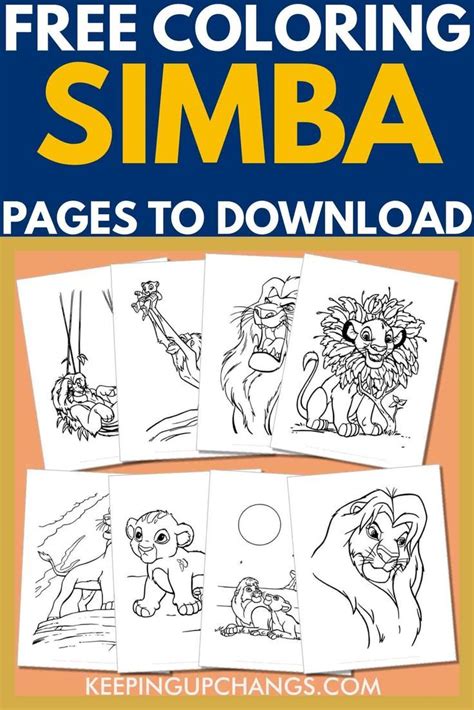 Best Free Disney Lion King Simba Coloring Pages [For Kids and Adults] in 2022 | Coloring pages ...