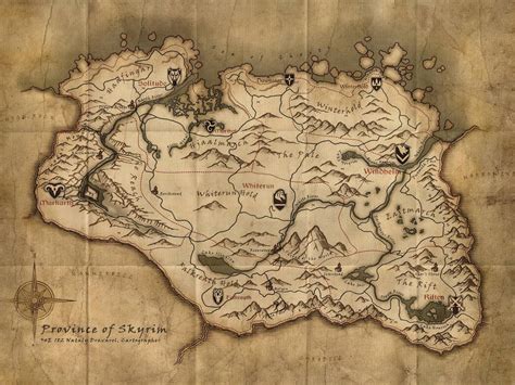 Skyrim Map Wallpapers on WallpaperDog