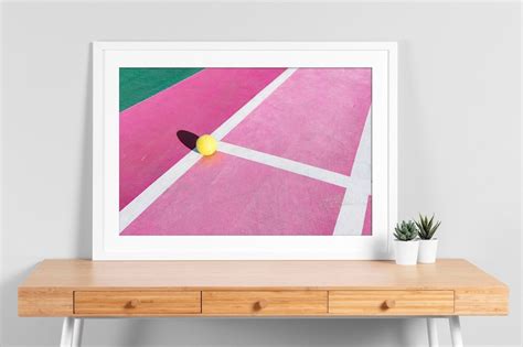 WALL ART Pink Tennis Court, Retro Poster, Wall Print, Digital Download ...