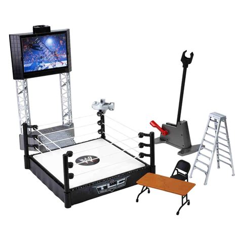 WWE Official Flex-Force High Flyin Fury Playset Wrestling Ring Toy Set ...