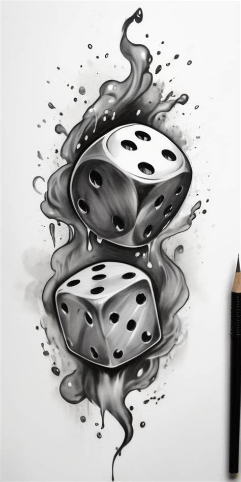 DICE TATTOO DESIGN in 2024 | Dice tattoo, Cool tattoo drawings, Tattoo design book