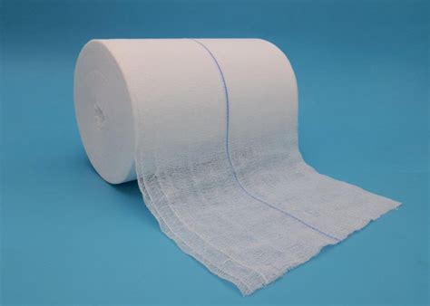 Pure White Color Medical Cotton Gauze 25m / 50m Size For Wound Dressing