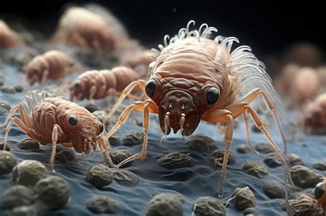 Premium Photo | Dust mite under the microscope