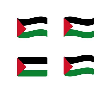 Premium Vector | Palestine flag state symbol isolated on background ...