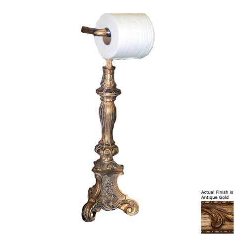 Hickory Manor House Antique gold Freestanding Spring-Loaded Toilet ...