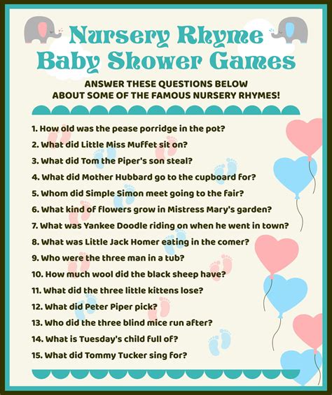 Nursery Rhymes Emoji Baby Shower Game Answers | Hot Sex Picture