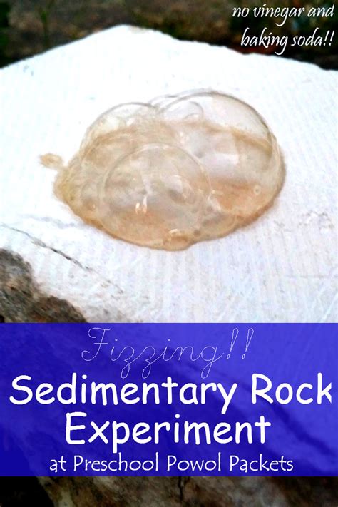 Sedimentary Rocks Experiment: Fizzing Rocks! | Preschool Powol Packets