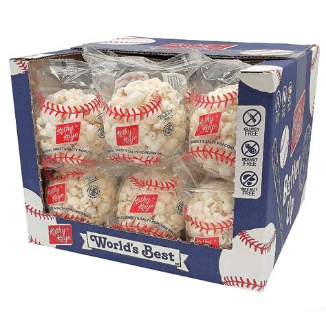 Kathy Kaye Baseball Popcorn Balls - 24 oz. - 24 Pieces | eBay