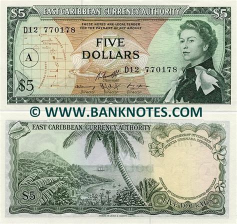 Antigua & Barbuda Eastern Caribbean Currency Gallery Dollar Note ...