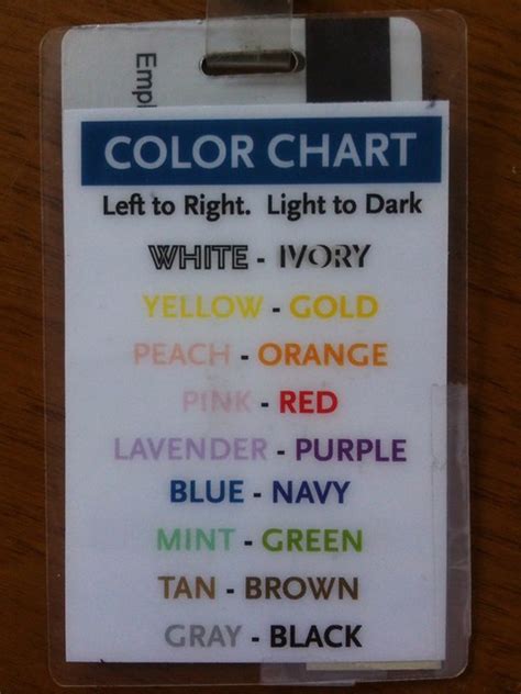 COLOR CHART. Left to Right. Light to Dark. | Explore eliduke… | Flickr - Photo Sharing!