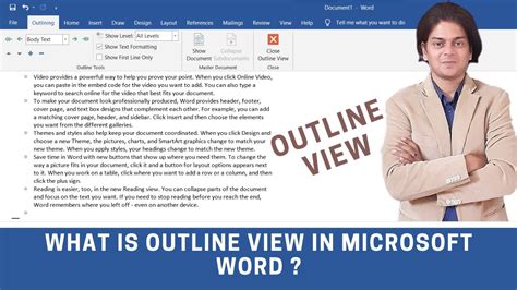 How To Use Outline View In Microsoft Word - Printable Online