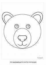 Free Bear Face Coloring Page  Printables Kidadl sketch template
