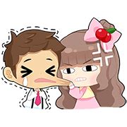 Cherry's Dramatic Date Stickers: LINE WhatsApp GIF PNG