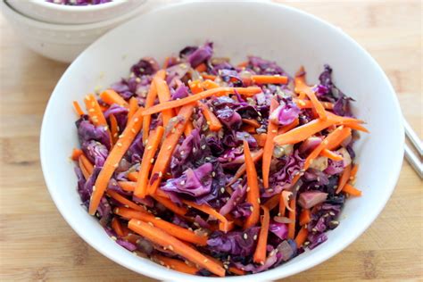 Sesame Carrot and Red Cabbage Stir Fry Recipe | Just A Pinch Recipes